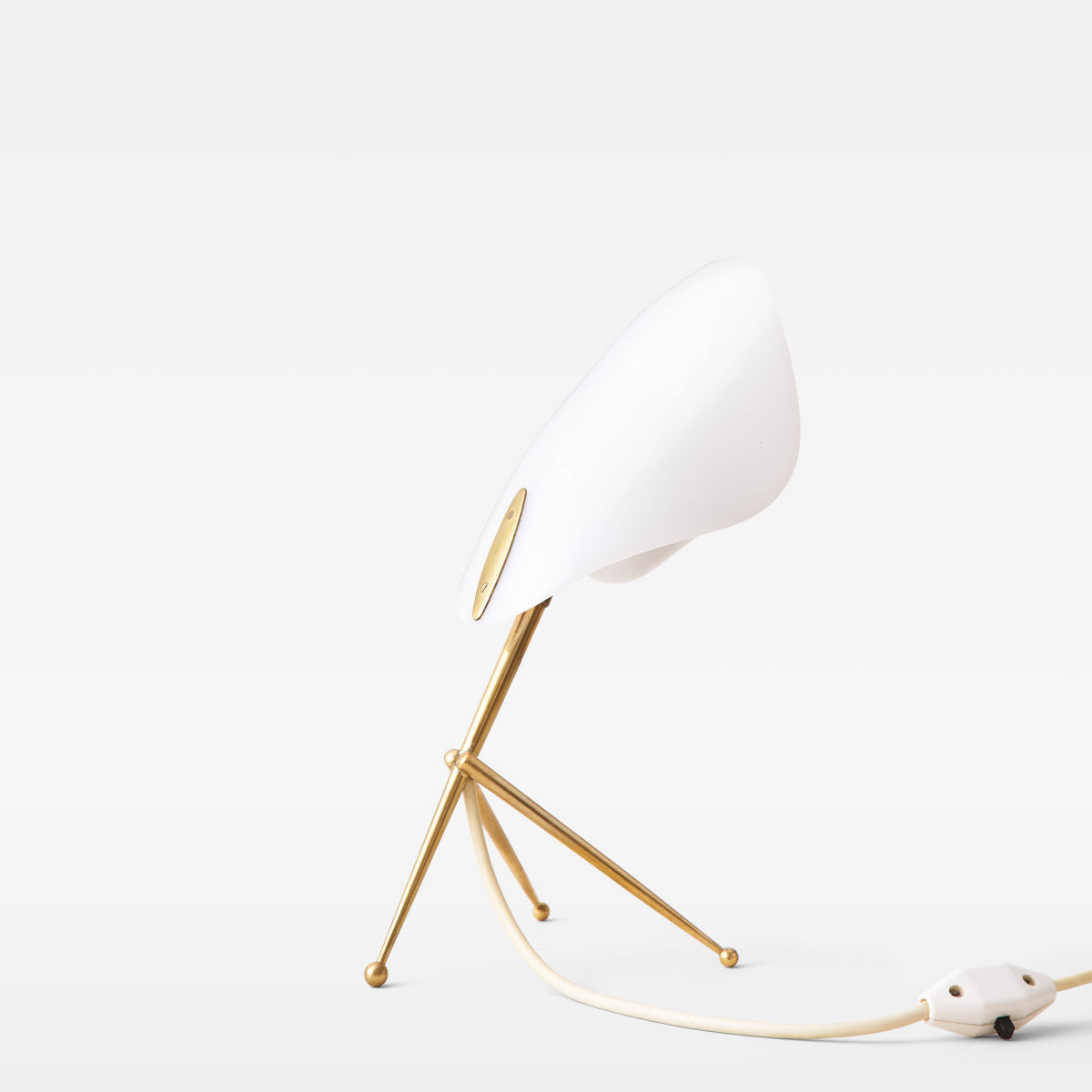 Offenbach Brass Tripod Lamps Pair