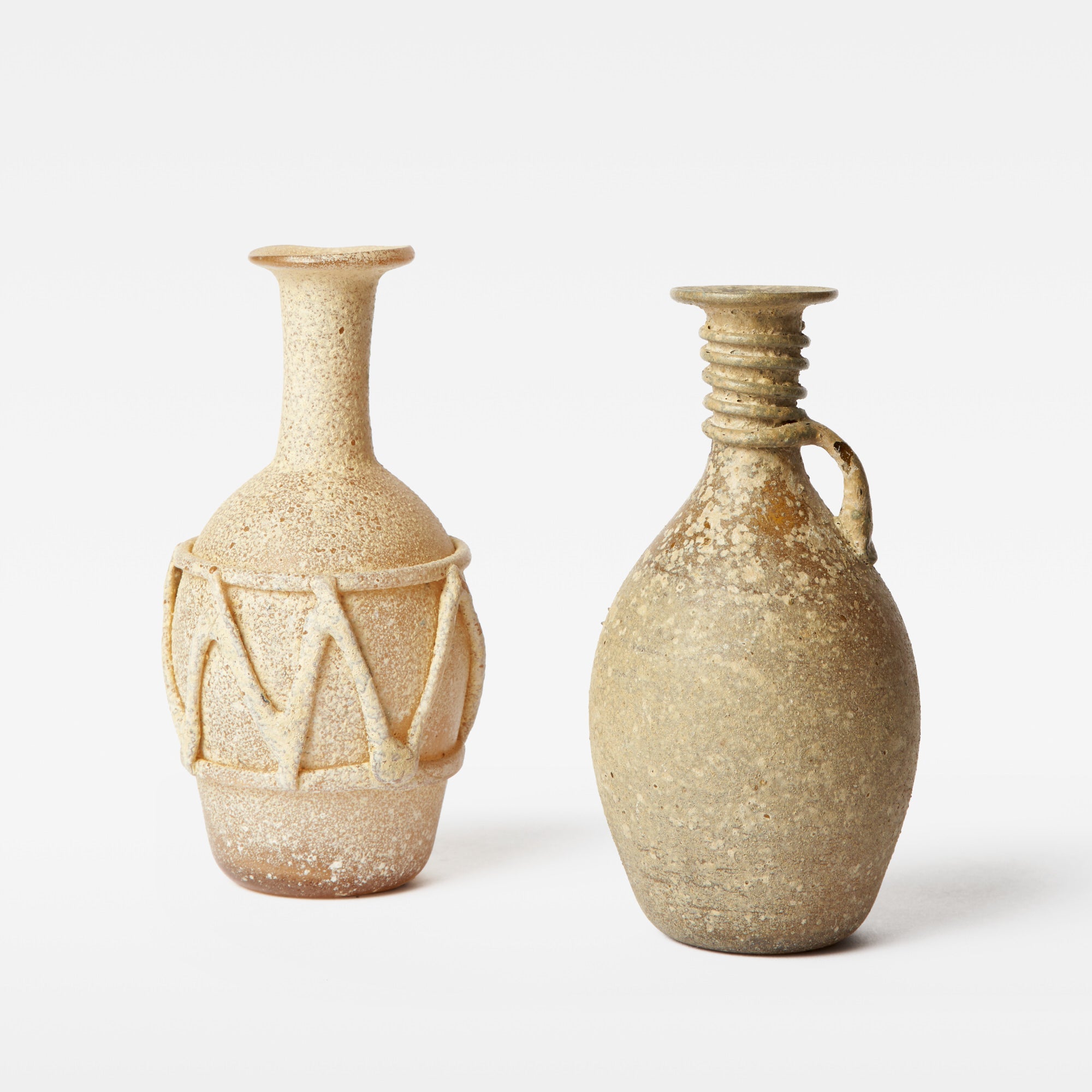 Murano Scavo Glass Vases - Pair