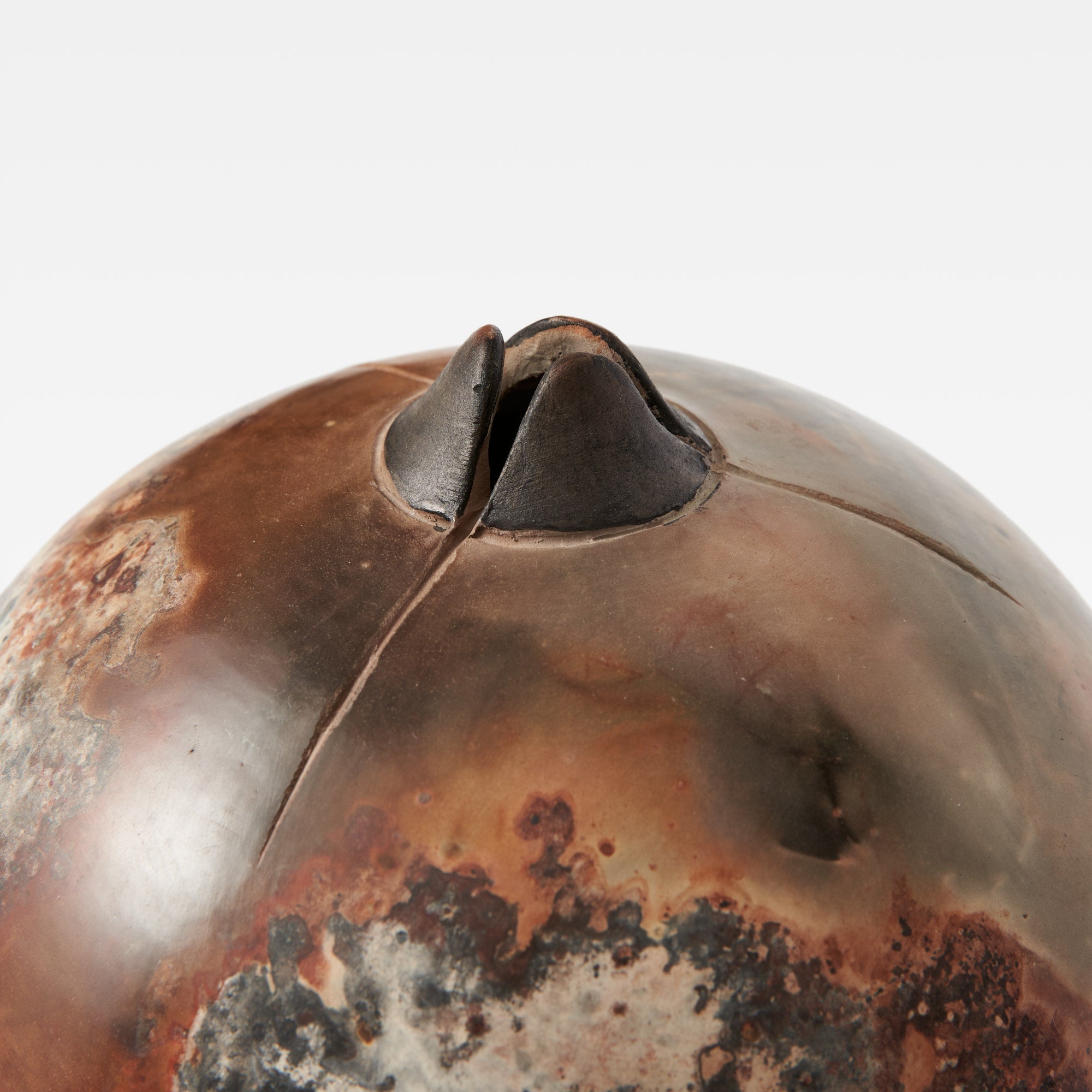 American Studio Art Burnished Raku Vase