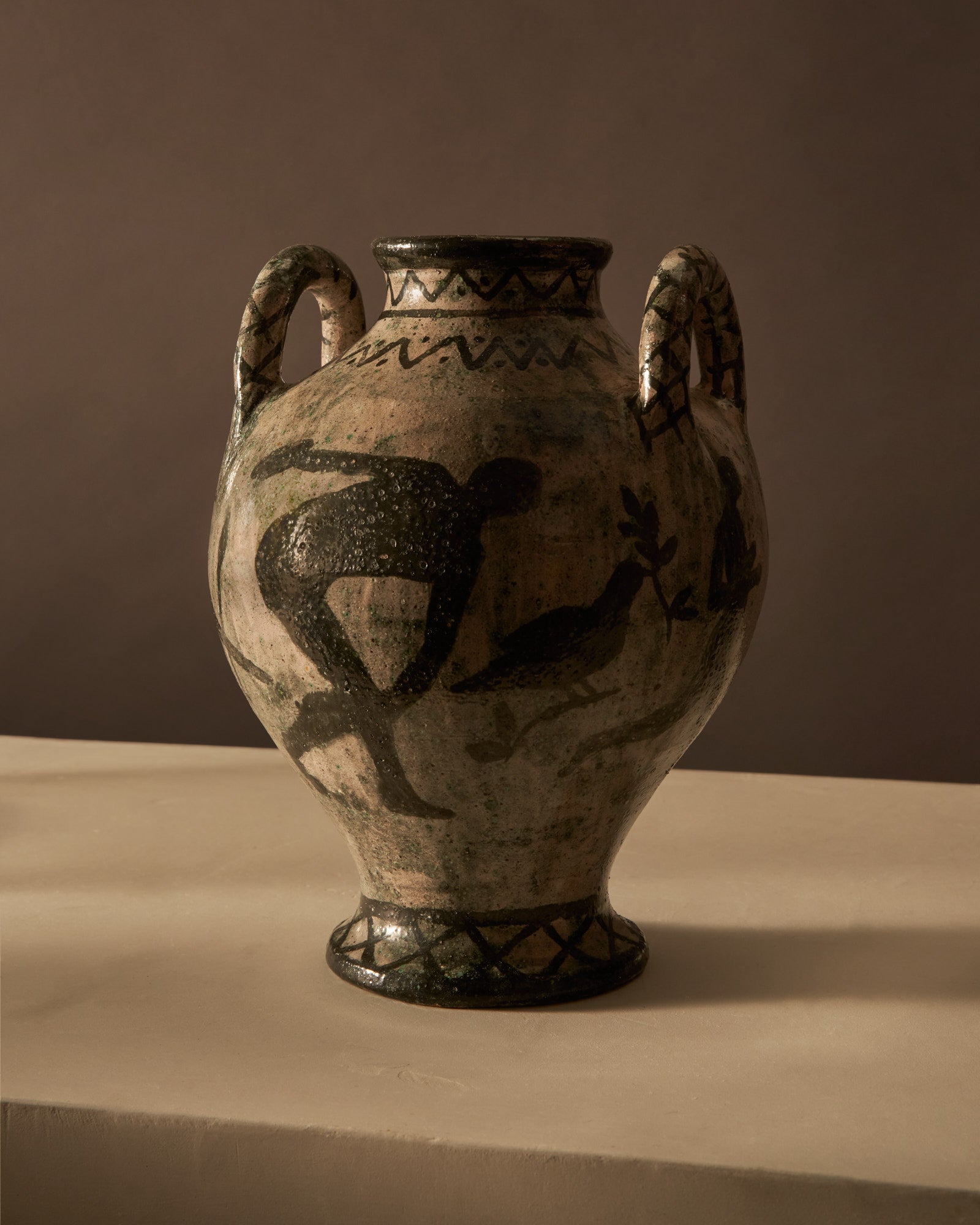 Contemporary Vessel with Greek Imagery